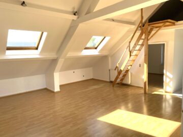 Loftartige Dachgeschosswohnung mit Balkon - Wohnbereich